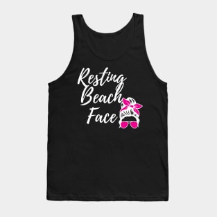 Resting Beach Face Tank Top